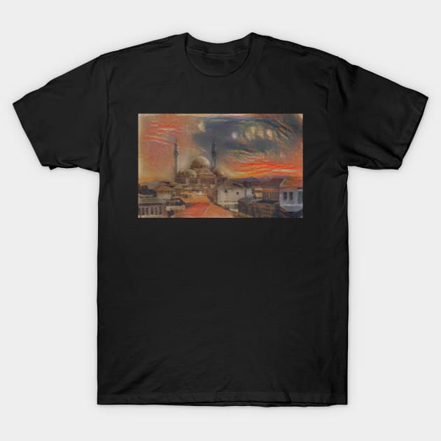 Khaled Ibn Al-Walid Mosque in Homs - Munch T-Shirt by Homsalgia